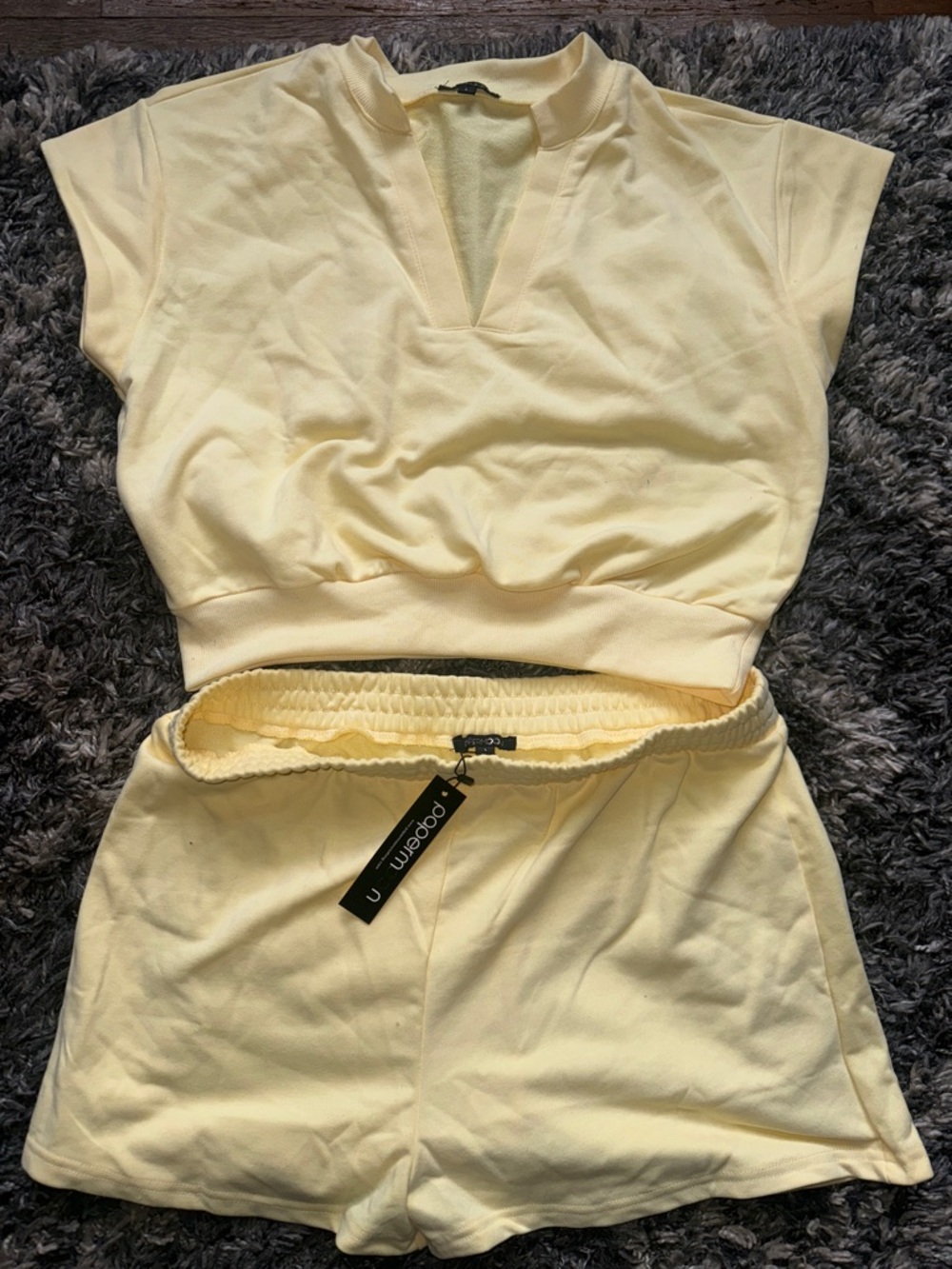 PaperMoon Two-Piece Lemon Yellow Lounge Set